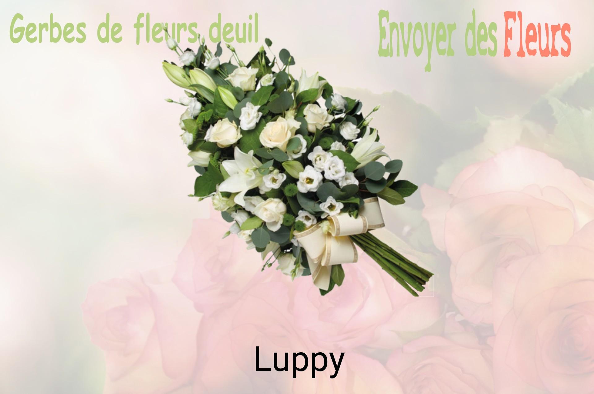 Gerbe de fleurs de deuil livrée à Luppy
